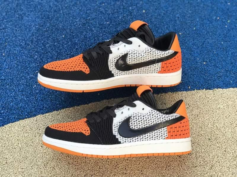 Air Jordan 1 Low Flyknit 'Shattered Backboard' Black/White/Orange AH4506-100