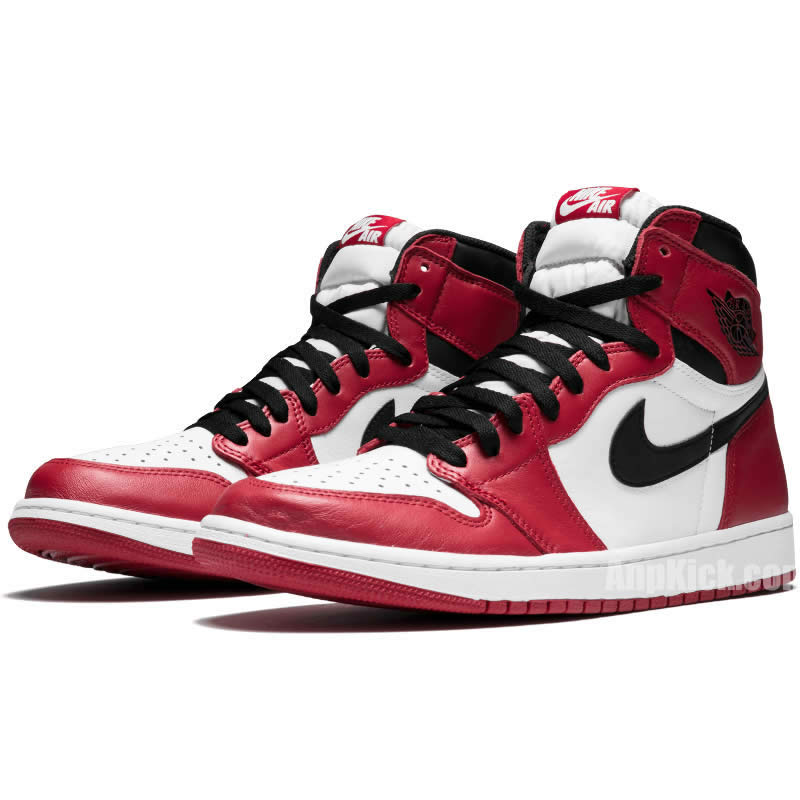 air jordan 1 retro high og 'chicago' red black white mens size 555088-101