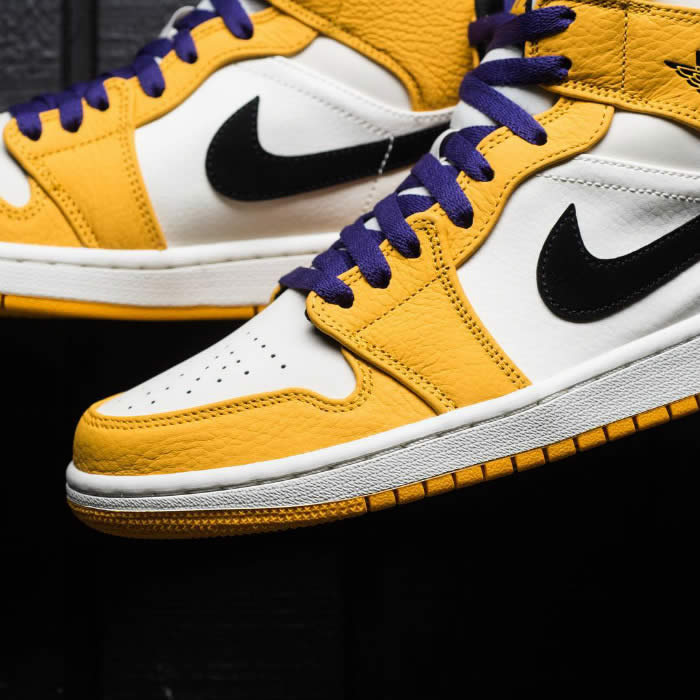 Air Jordan 1 Mid 2019 Lakers Yellow Purple For Sale Release Date 852542 700 (20) - newkick.vip