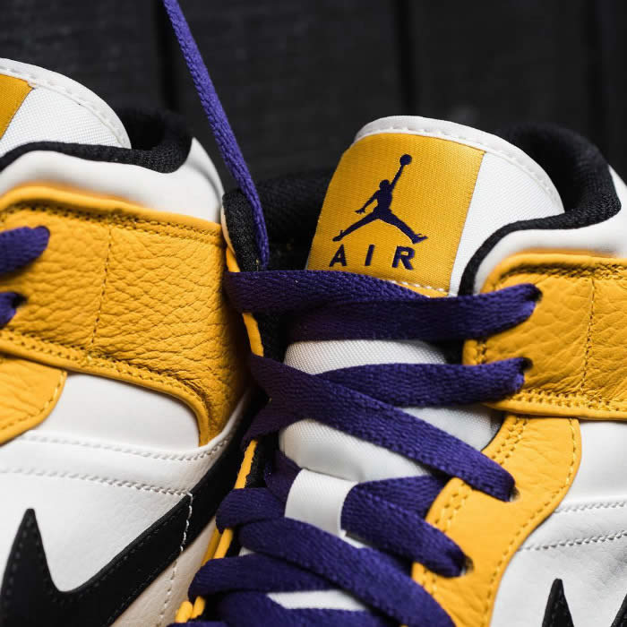 Air Jordan 1 Mid 2019 Lakers Yellow Purple For Sale Release Date 852542 700 (21) - newkick.vip