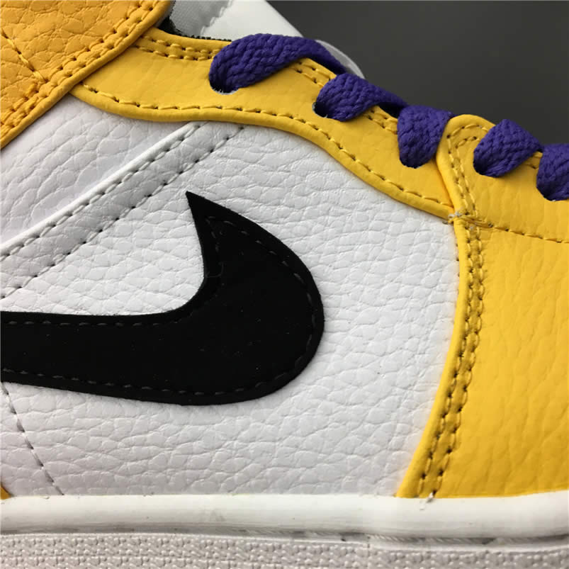 Air Jordan 1 Mid 2019 Lakers Yellow Purple For Sale Release Date 852542 700 (4) - newkick.vip