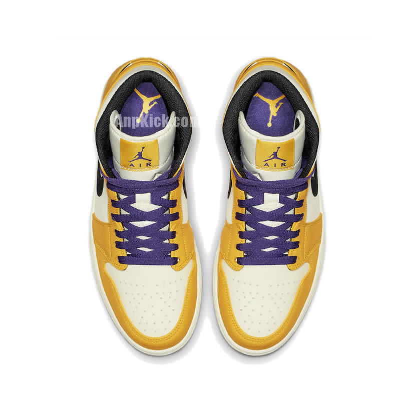 Air Jordan 1 Mid 2019 Lakers Yellow Purple Release Date 852542 700 (4) - newkick.vip