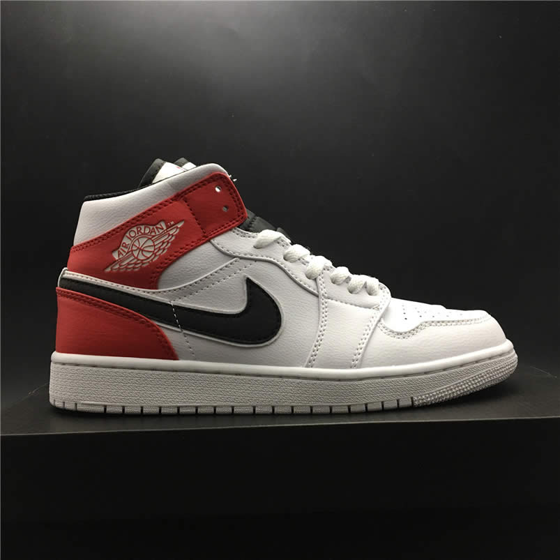 Air Jordan 1 Mid Gives The Bulls Aj1 White Red 554724 116 (1) - newkick.vip