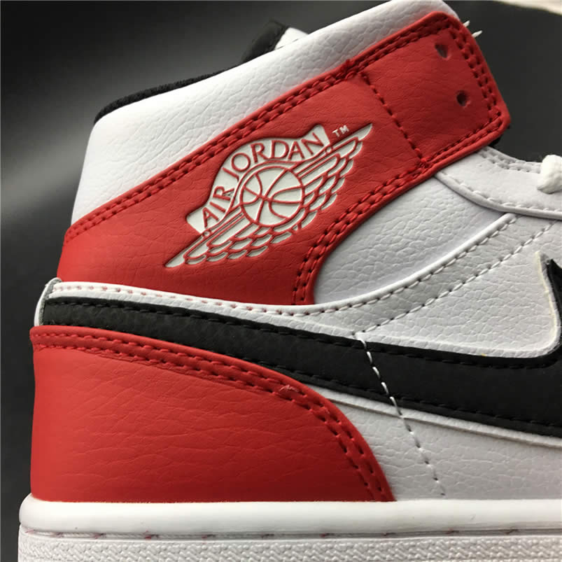 Air Jordan 1 Mid Gives The Bulls Aj1 White Red 554724 116 (2) - newkick.vip