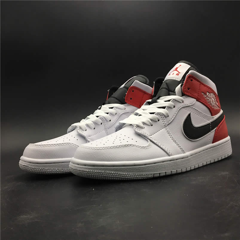 Air Jordan 1 Mid Gives The Bulls Aj1 White Red 554724 116 (6) - newkick.vip