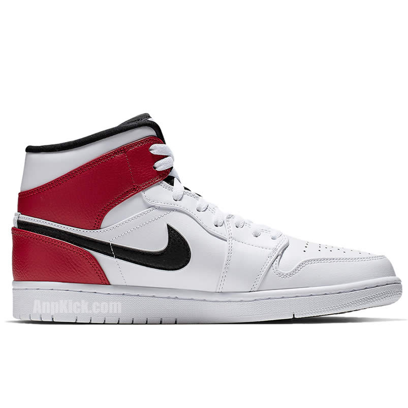 Air Jordan 1 Mid Gives The Bulls White Red 554724 116 (2) - newkick.vip