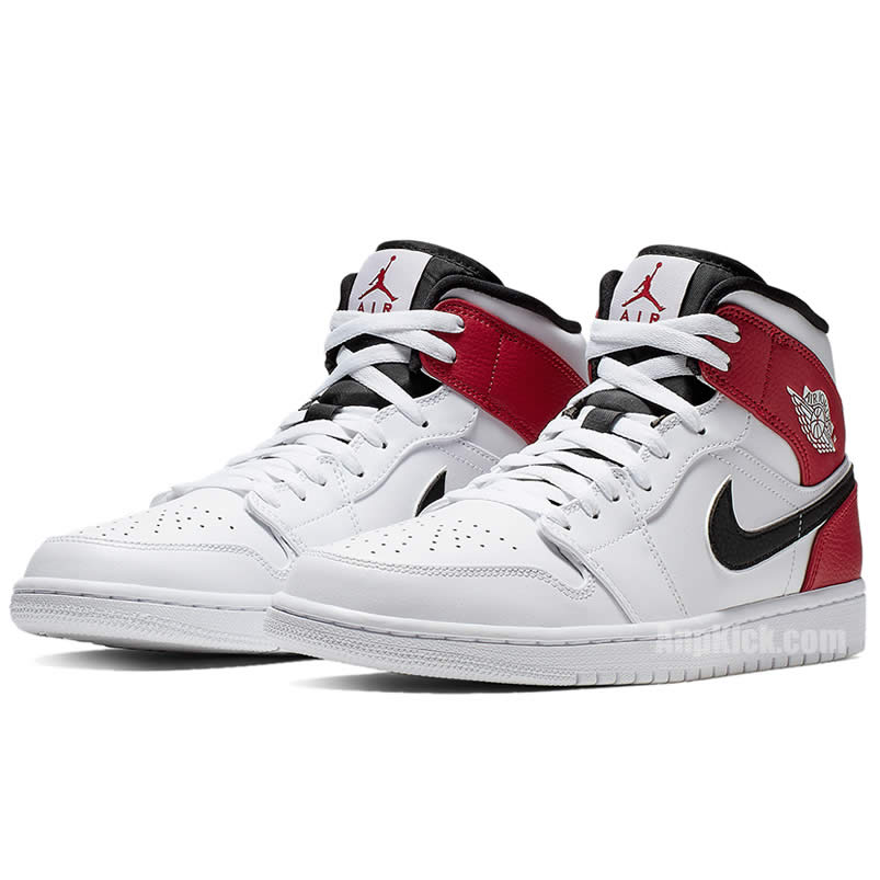 Air Jordan 1 Mid Gives The Bulls White Red 554724 116 (3) - newkick.vip