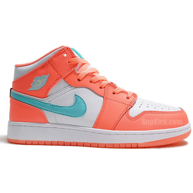 Air Jordan 1 Mid GS 'Crimson Pulse' Pink Aqua 555112-814