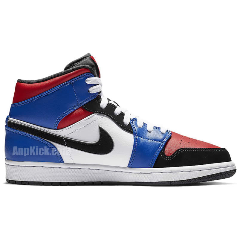 Air Jordan 1 Mid GS 'Top 3' Red/Blue/White/Black 554725-124