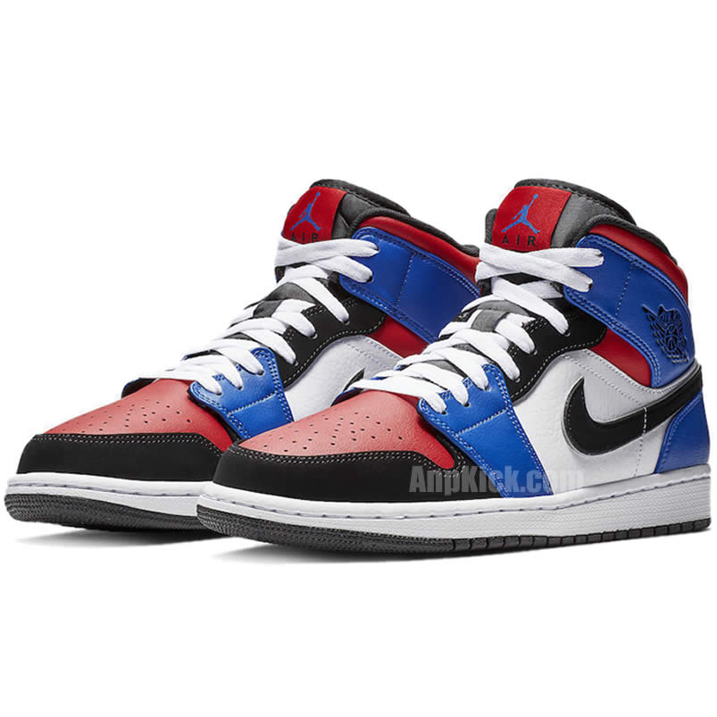 Air Jordan 1 Mid GS 'Top 3' Red/Blue/White/Black 554725-124