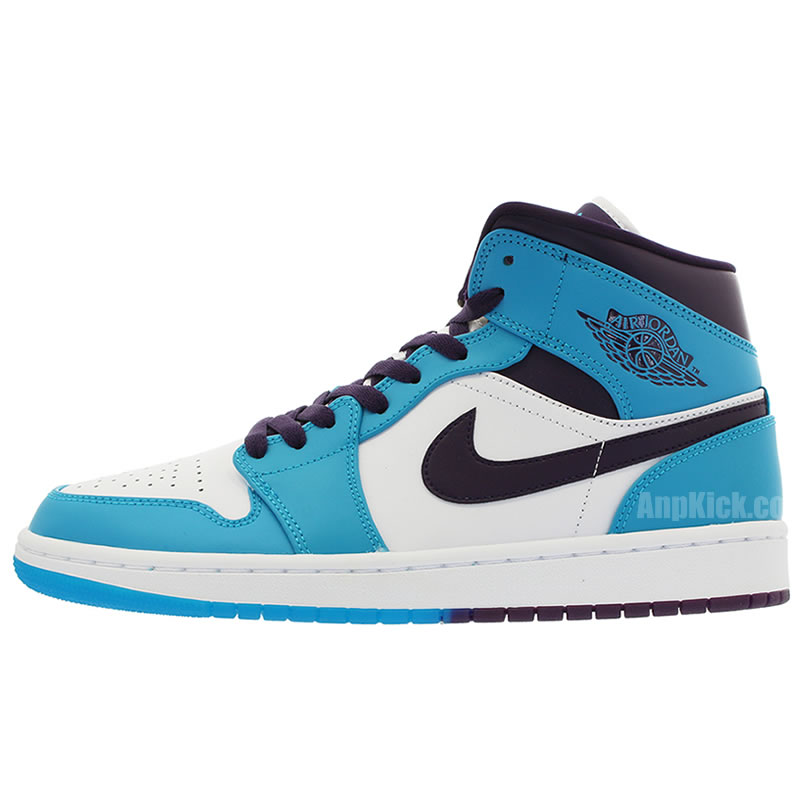 Air Jordan 1 Mid Hornets Blue Lagoon Grand Purple 554724 415 (1) - newkick.vip