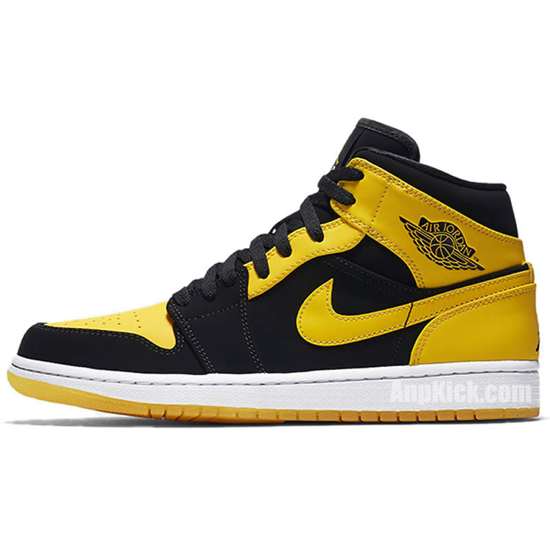 air jordan 1 mid new love 2017 black and yellow 136085-072