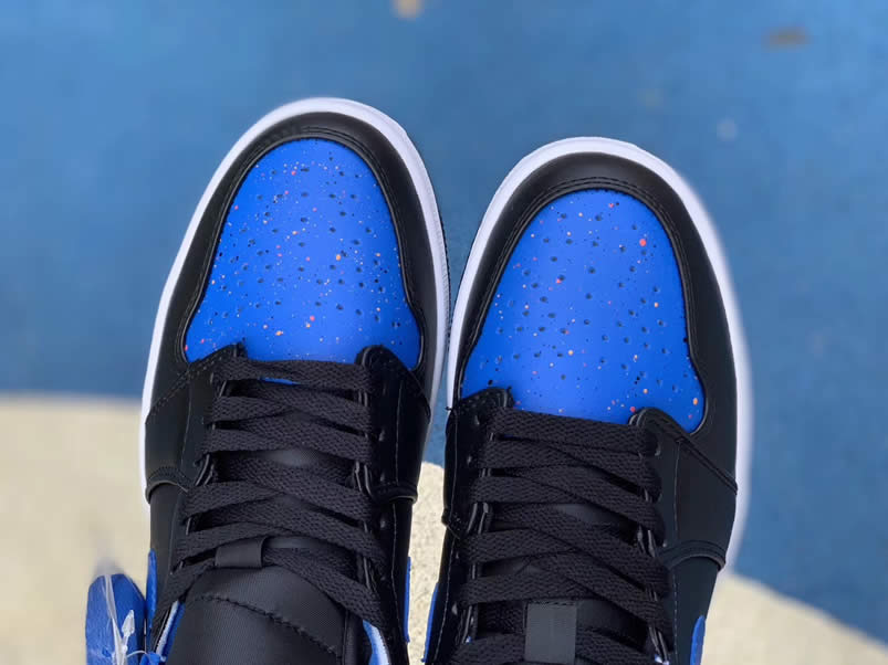 Air Jordan 1 Mid 'Royal Blue' Paint Splatter Shoes 554724-048 Pics