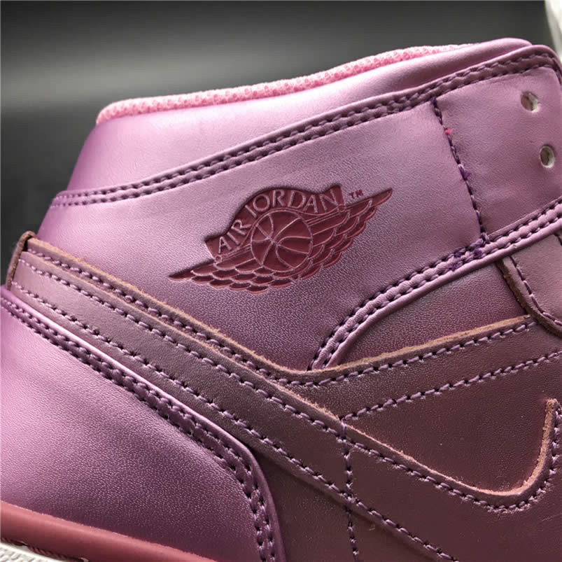 Air Jordan 1 Mid SE 'Pink Rise' AJ1 Kids GS Shoes AV5174-640 Pics