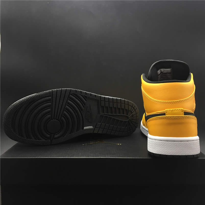 Air Jordan 1 Mid Shoes Taxi Yellow University Gold Aj1 554724 700 (10) - newkick.vip