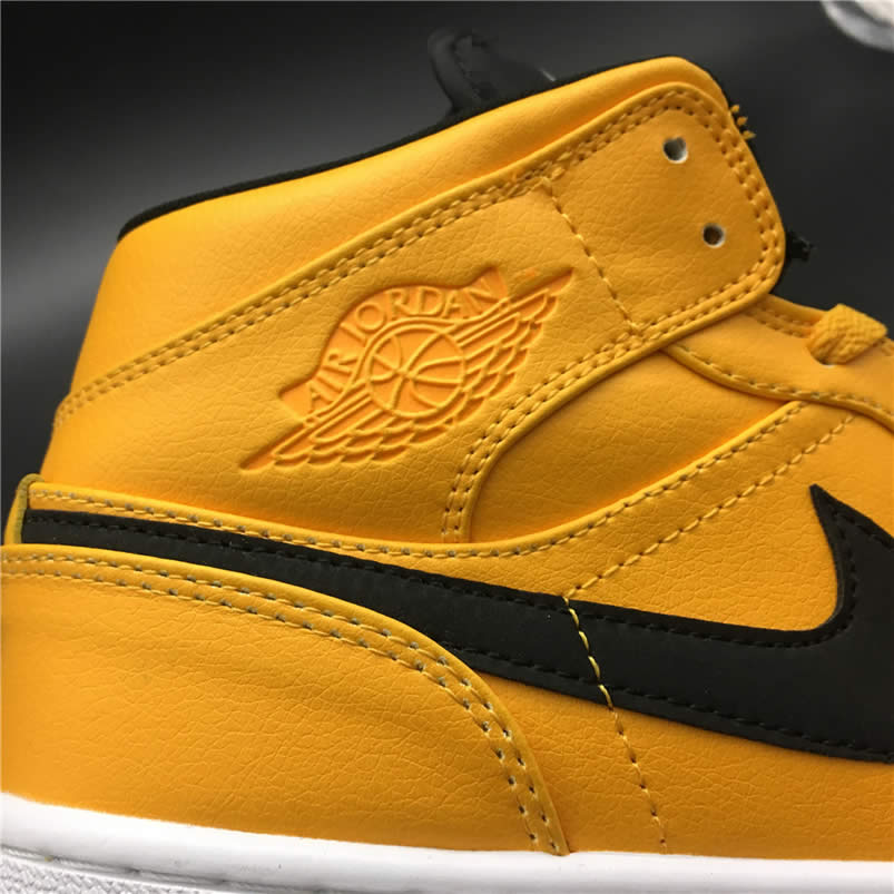 Air Jordan 1 Mid Shoes Taxi Yellow University Gold Aj1 554724 700 (13) - newkick.vip