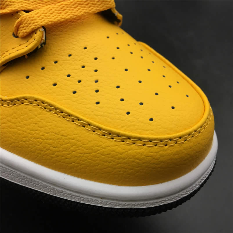 Air Jordan 1 Mid Shoes Taxi Yellow University Gold Aj1 554724 700 (15) - newkick.vip