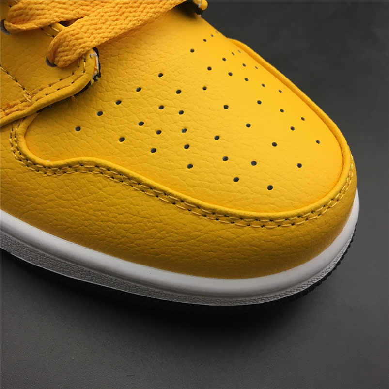 Air Jordan 1 Mid Shoes Taxi Yellow University Gold Aj1 554724 700 (4) - newkick.vip