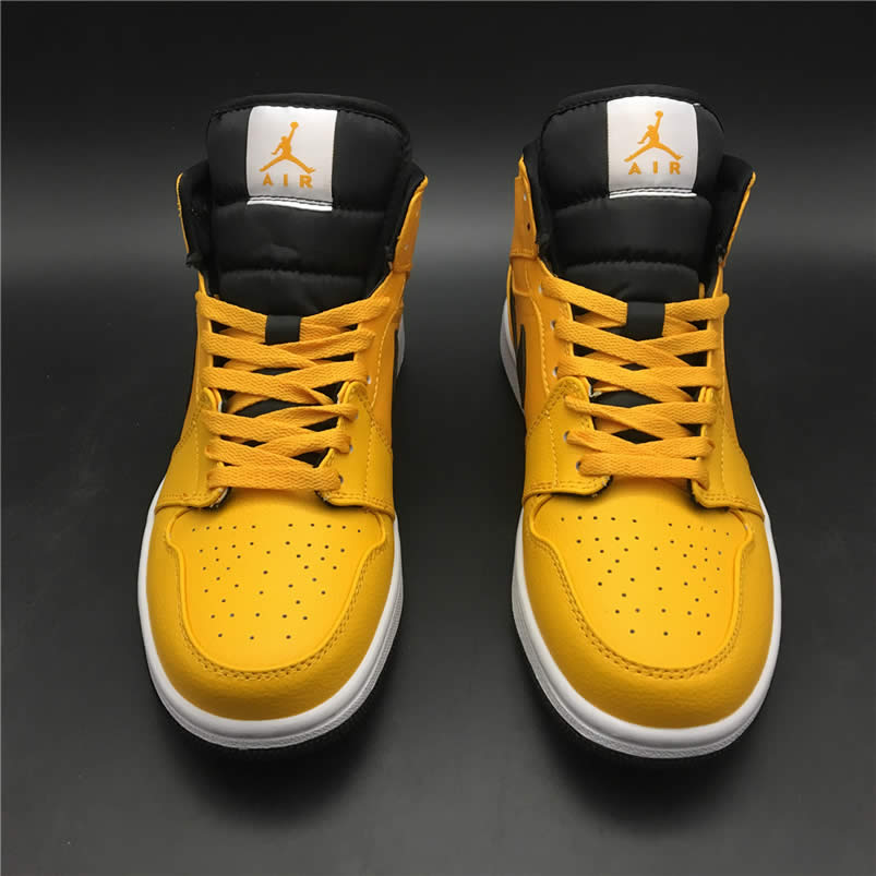 Air Jordan 1 Mid Shoes Taxi Yellow University Gold Aj1 554724 700 (5) - newkick.vip