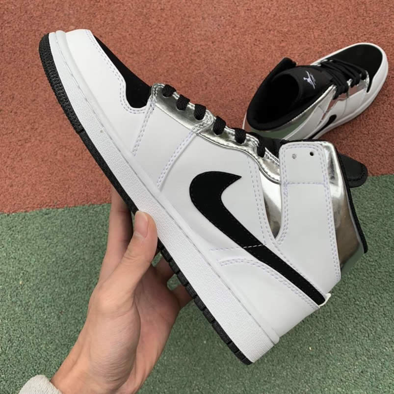 Air Jordan 1 Mid 'White/Silver' Kawhi Leonard Alternate Shoes 554724-121 Pics