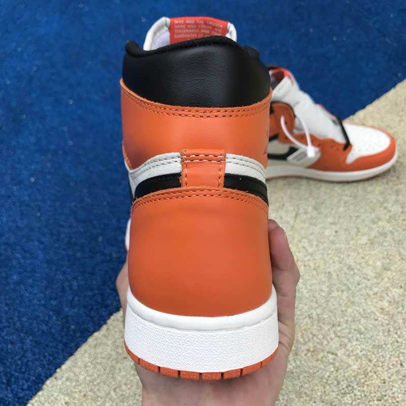 air jordan 1 orange retro high og shattered backboard away detail images