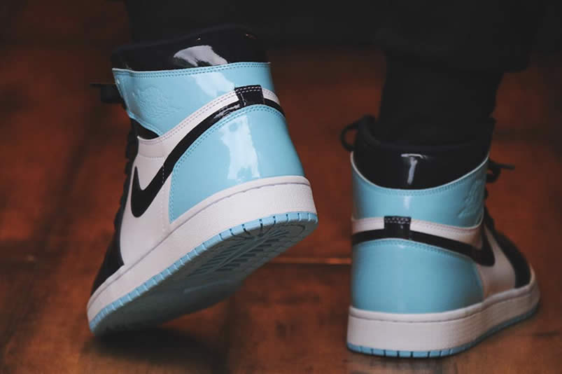 Air Jordan 1 Retro High OG 'UNC Patent Leather' 2019 On Feet CD0461-401