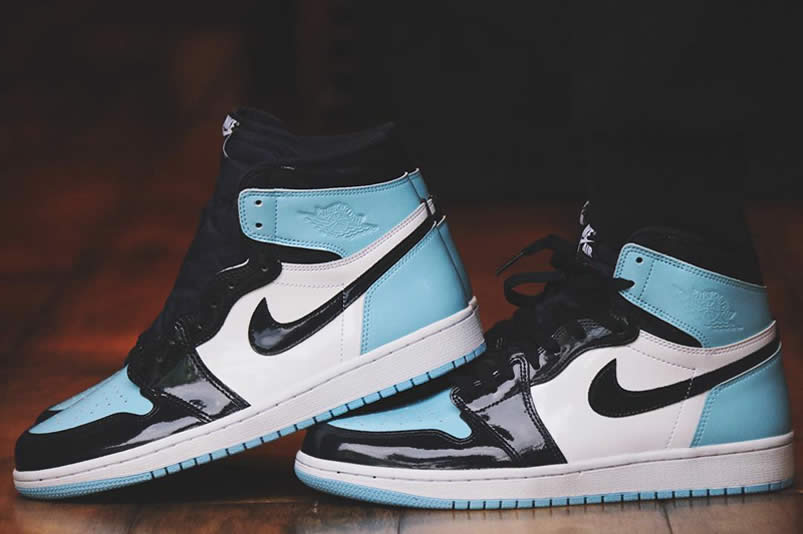 Air Jordan 1 Retro High OG 'UNC Patent Leather' 2019 On Feet CD0461-401