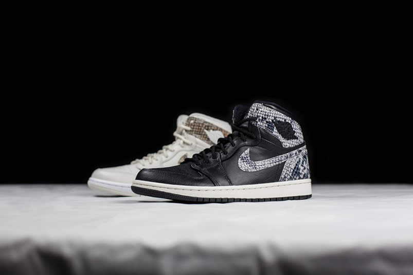 Air Jordan 1 Retro High 'Snakeskin' Black Shoes AH7389-004 Pics