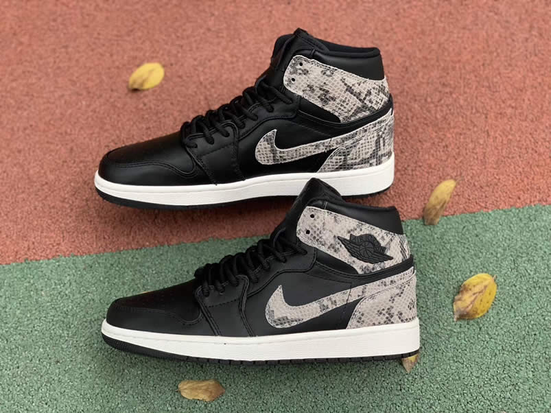 Air Jordan 1 Retro High 'Snakeskin' Black Shoes AH7389-004 Pics