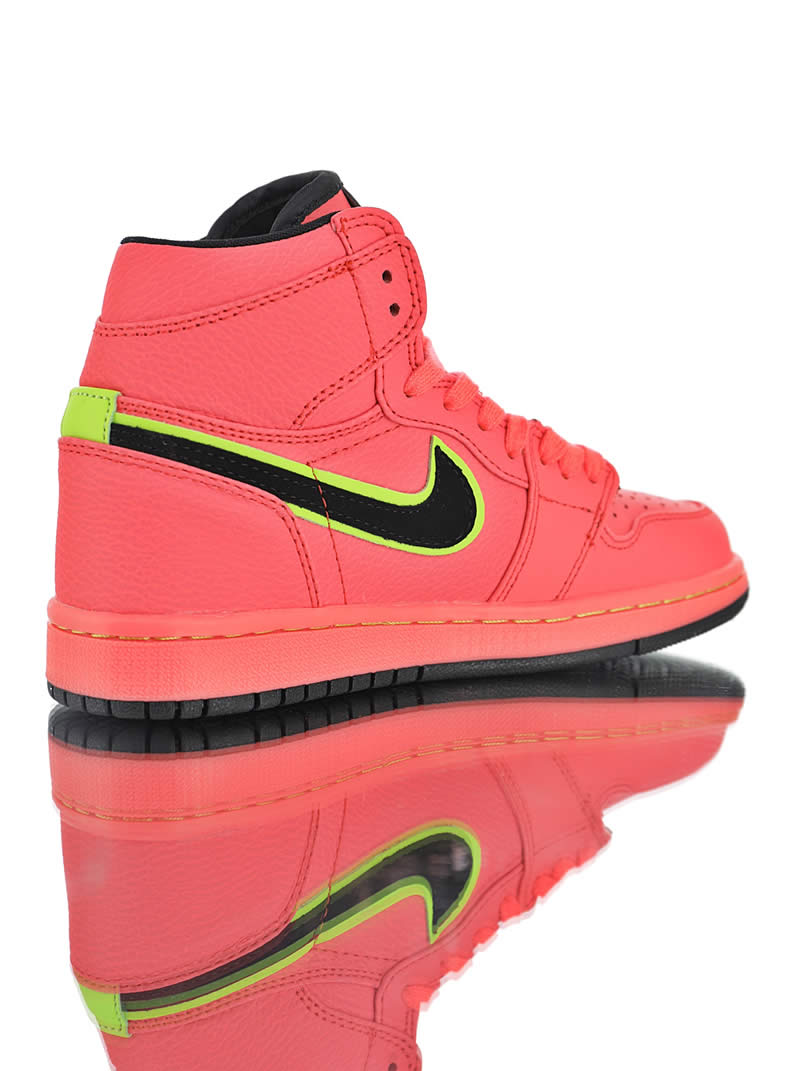 Air Jordan 1 Retro Premium Hot Punch Pink Pics Womens Aq9131 600 (3) - newkick.vip