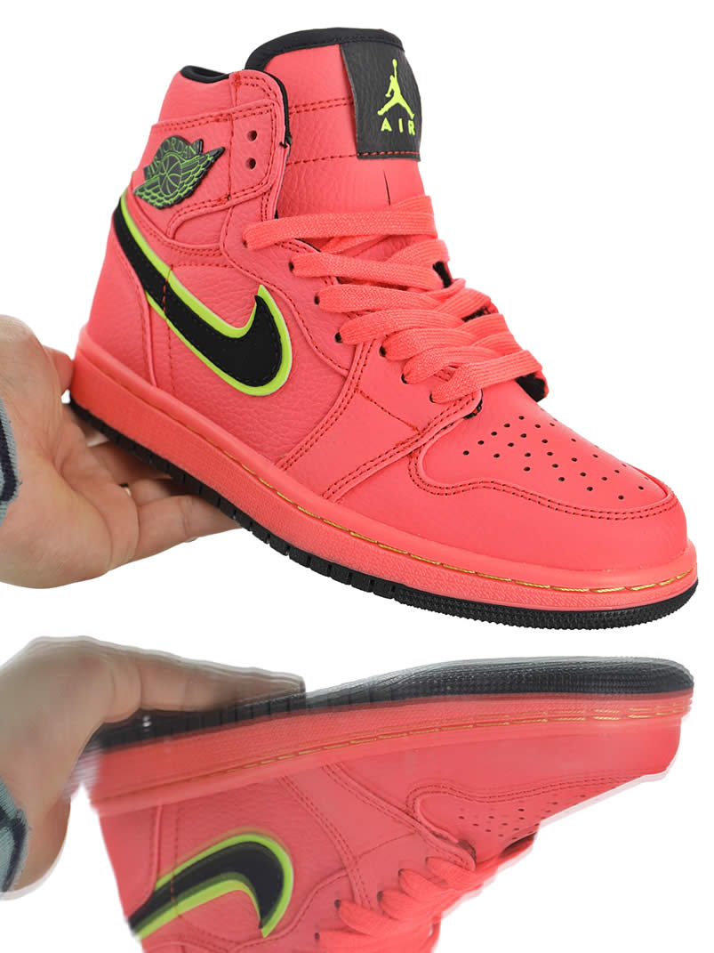 Air Jordan 1 Retro Premium Hot Punch Pink Pics Womens Aq9131 600 (7) - newkick.vip