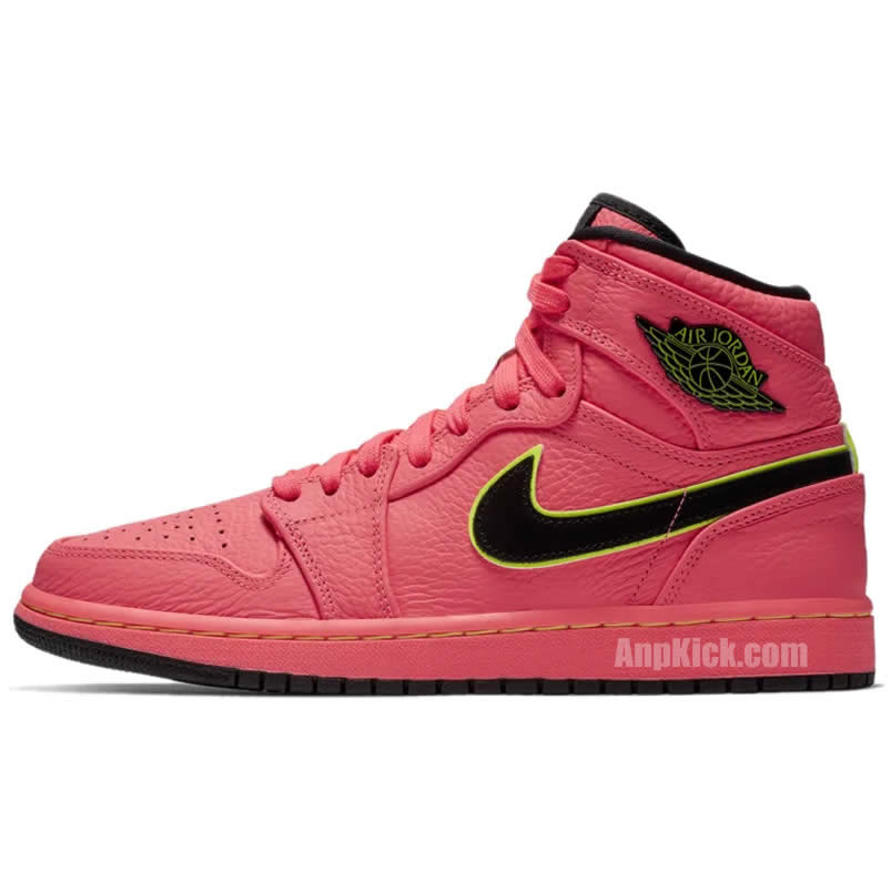 Air Jordan 1 Retro Premium Hot Punch Pink Womens Aq9131 600 (1) - newkick.vip