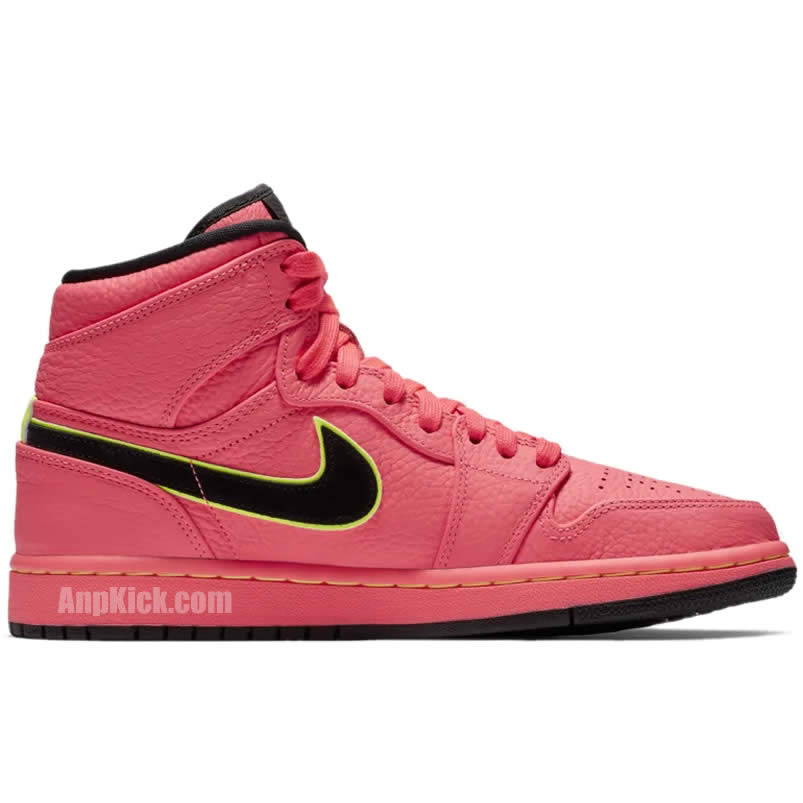 Air Jordan 1 Retro Premium Hot Punch Pink Womens Aq9131 600 (2) - newkick.vip