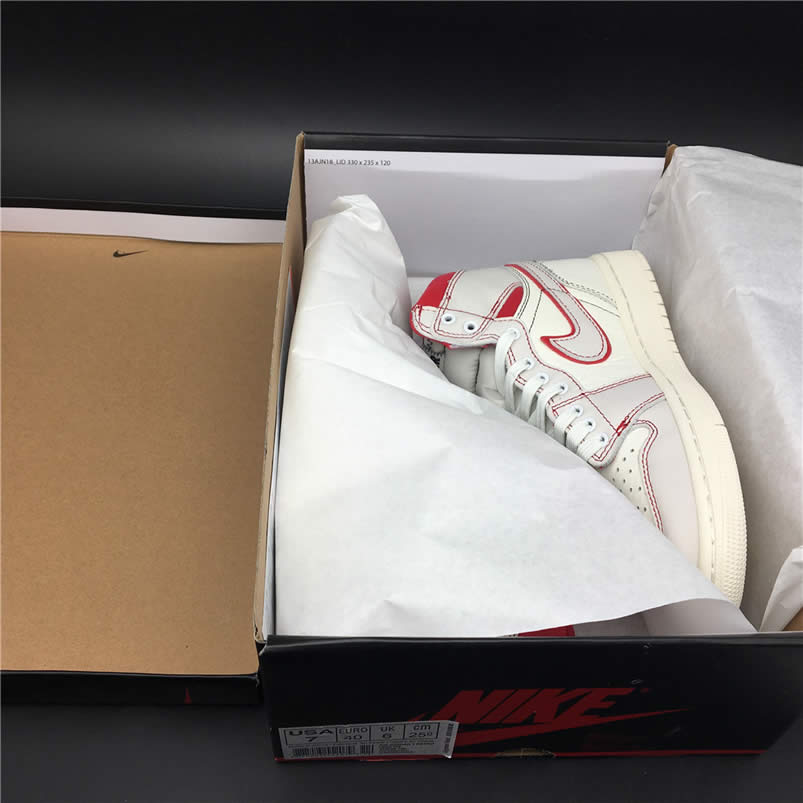 Air Jordan Retro 1 Retro High Og Sail Black Phantom Shoes University Red 555088 160 (16) - newkick.vip