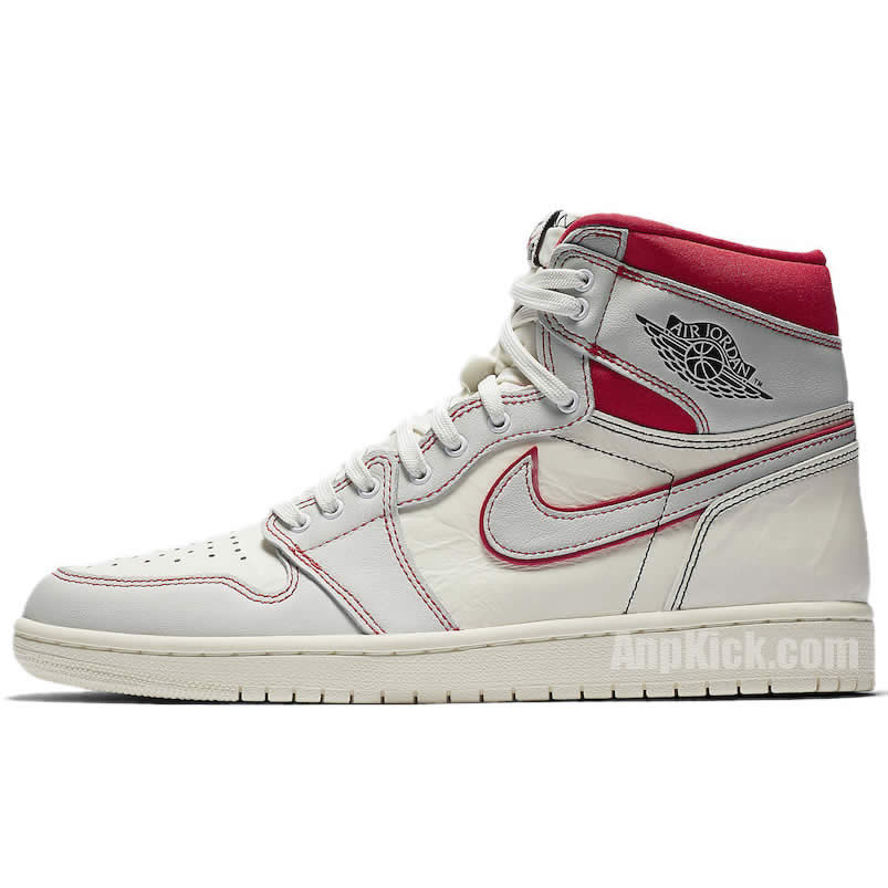 Air Jordan Retro 1 Retro High Og Sail Black Phantom University Red 555088 160 (1) - newkick.vip