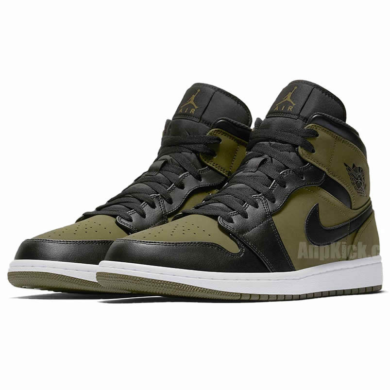 Nike Air Jordan 1 Mid 'Dark Olive Canvas' Release Date 554724-301