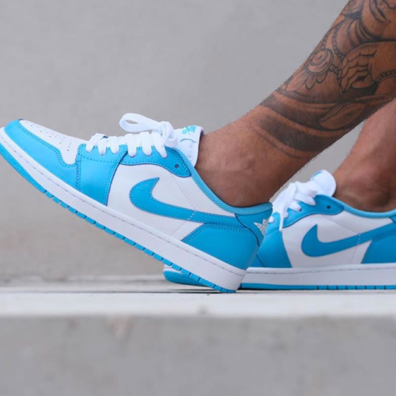 Nike Sb Air Jordan 1 Low Unc Blue On Feet (2) - newkick.vip