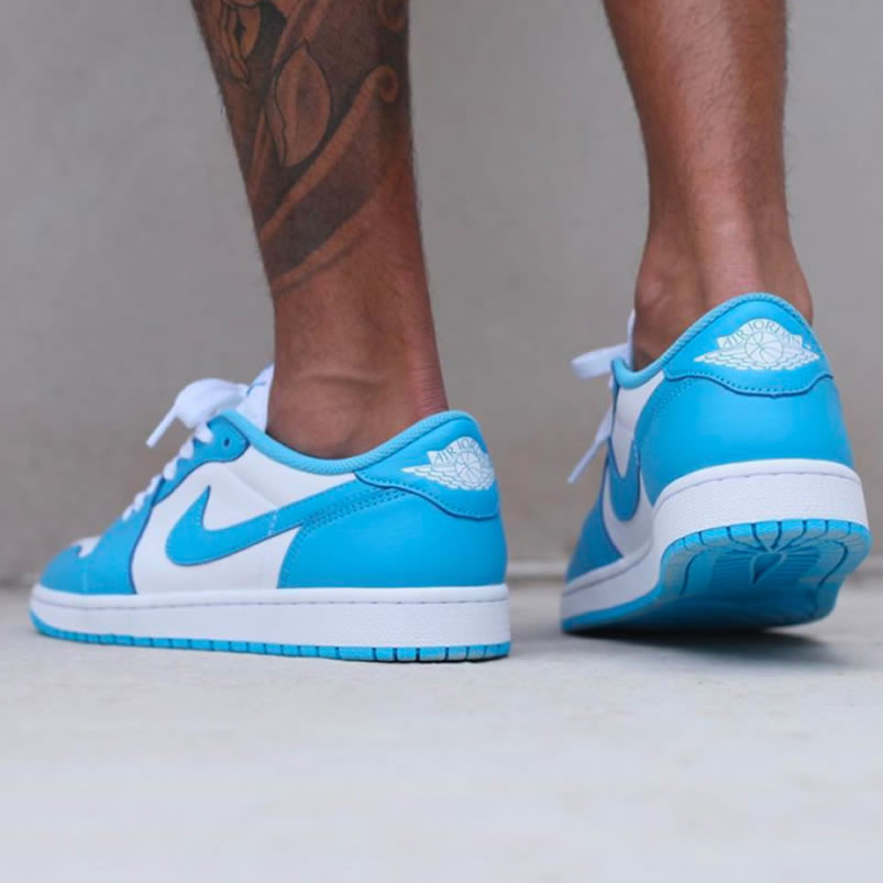 Nike Sb Air Jordan 1 Low Unc Blue On Feet (3) - newkick.vip