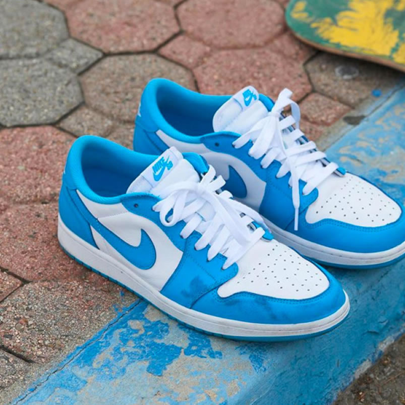 Nike Sb Air Jordan 1 Low Unc Blue White For Sale Cj7891 401 (6) - newkick.vip