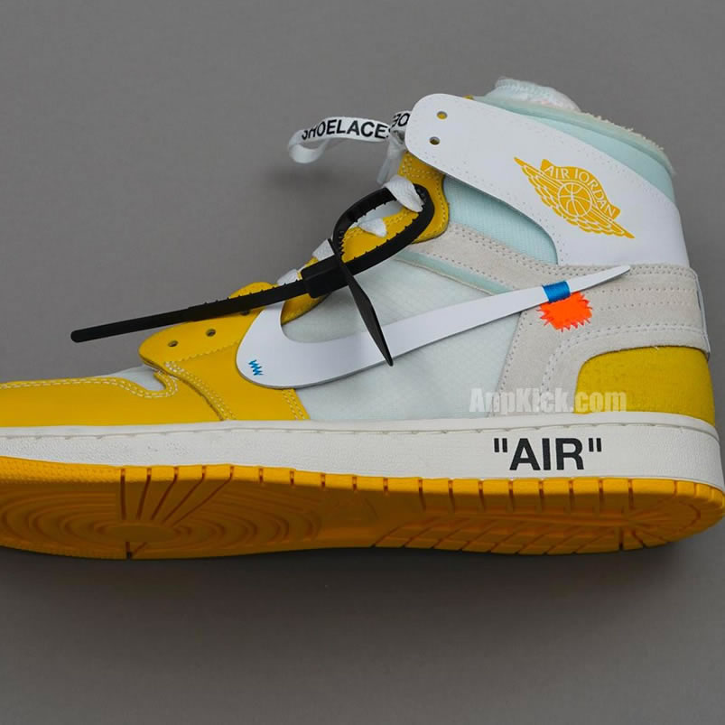 Off White Air Jordan 1 Yellow Chicago New Release For Sale (9) - newkick.vip