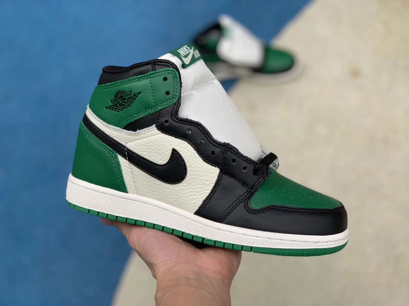 pine green new air jordan 1 high og gs 575441-302 shoes pics