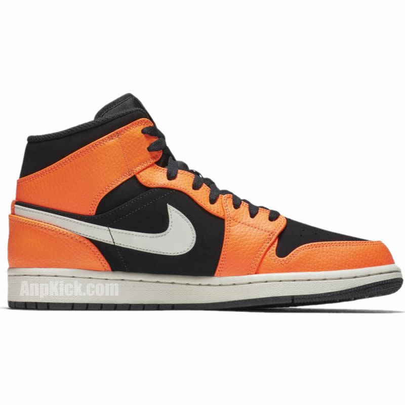 shattered backboard air jordan 1 mid black orange peel 554724-062