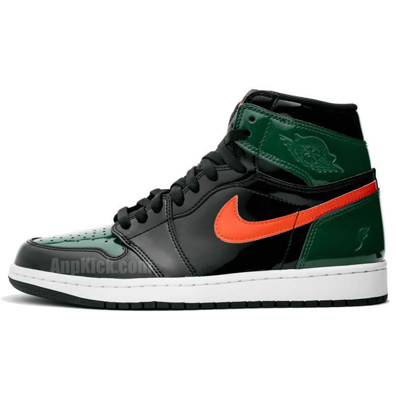 Solefly Miami Art Basel x Air jordan 1 Green Patent Leather 'Friends & Family' AV3905-038