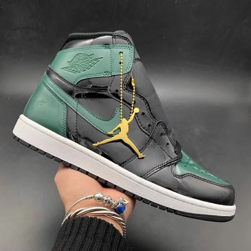 Solefly Miami Art Basel x Air jordan 1 Green Patent Leather 'Friends & Family' AV3905-038 Pics