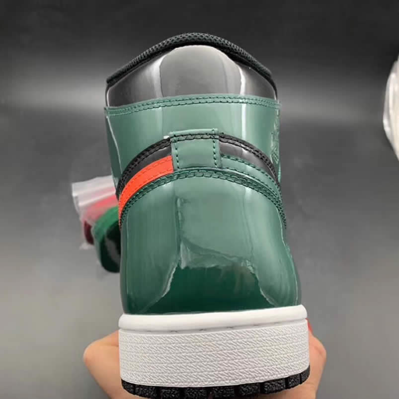 Solefly Miami Art Basel x Air jordan 1 Green Patent Leather 'Friends & Family' AV3905-038 Pics