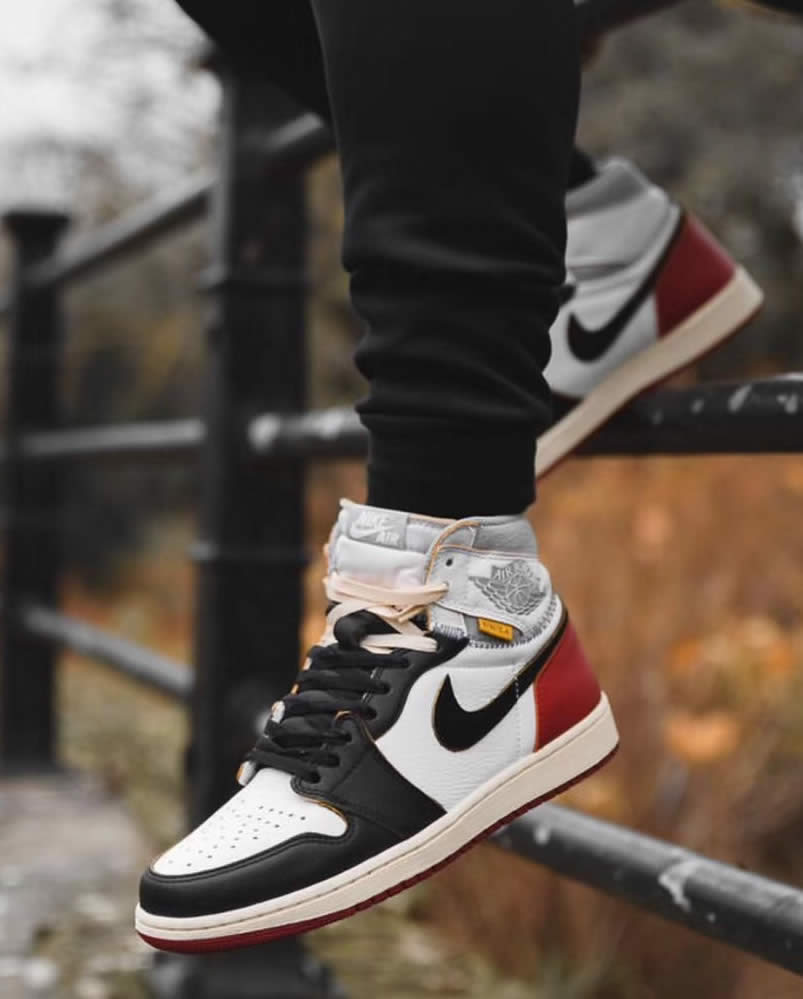 Union x Air Jordan 1 Retro Black Toe On Feet OG NRG BV1300-106