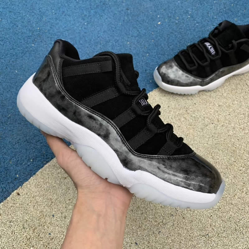 air jordan 11 low barons black on feet grade school for sale 528895-010 pics