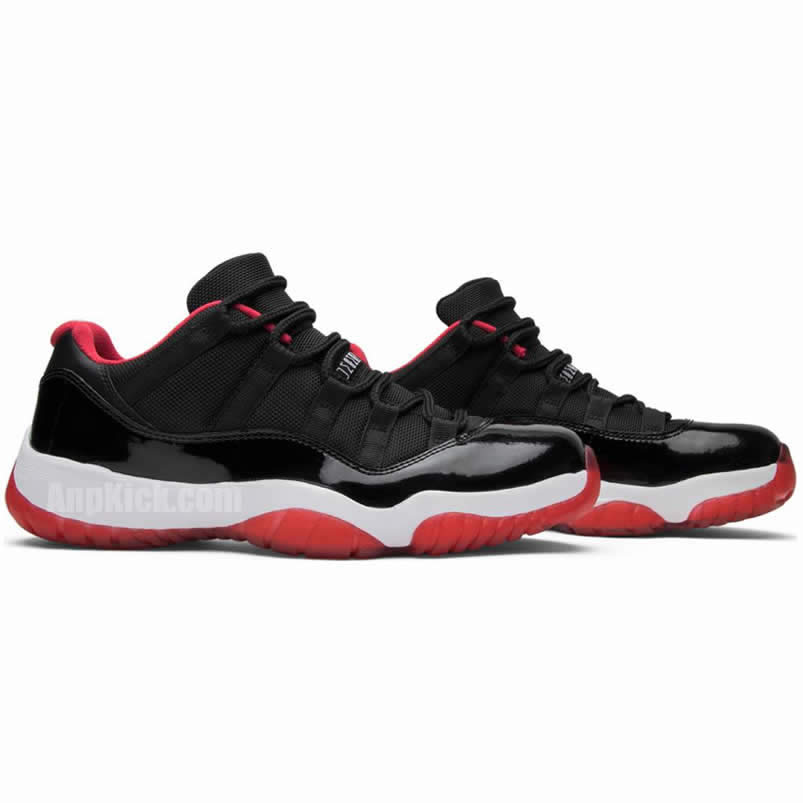 Air Jordan 11 Low 'Bred' On Feet For Sale Black Red Price 528895-012