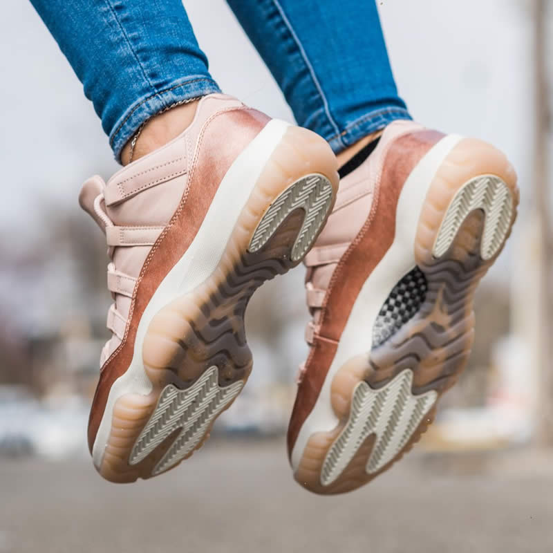 air jordan 11 low metallic red bronze rose gold price release date ah7860-105 on feet