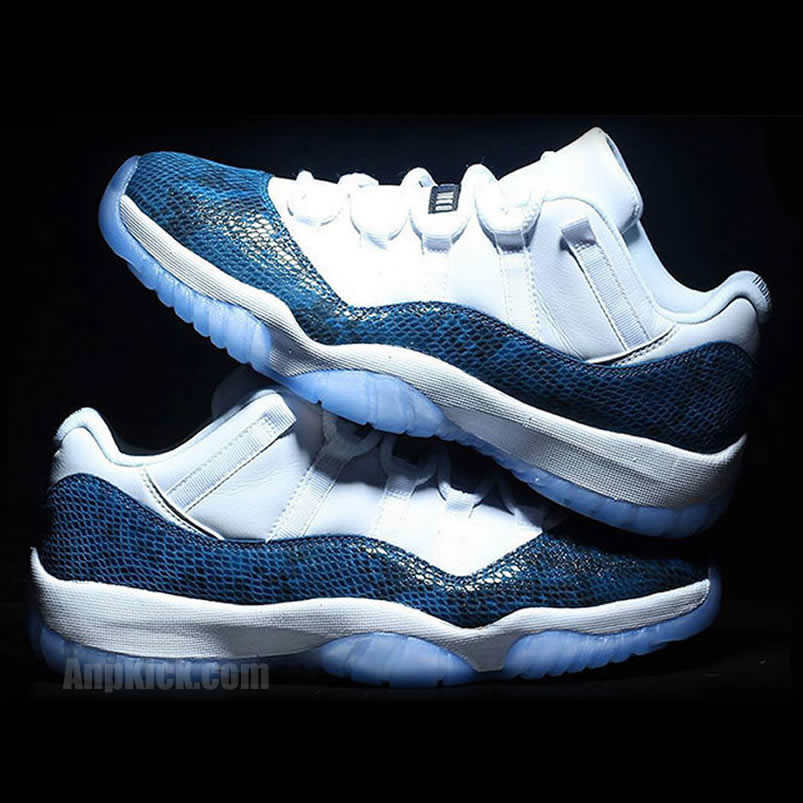 Air Jordan 11 Low Snakeskin Navy Blue 2019 AJ11 Shoes CD6846-102